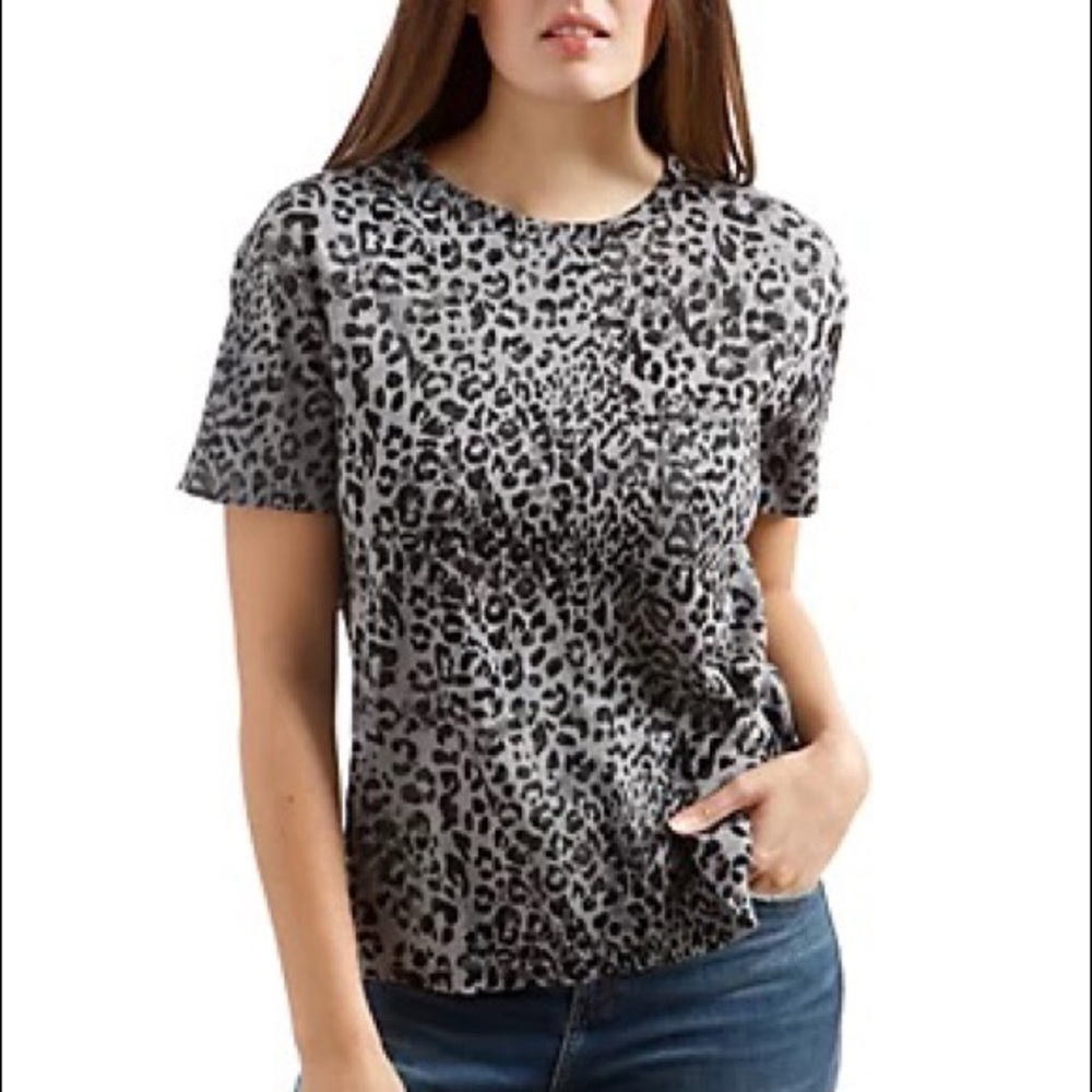 Lucky Brand Leopard Print T-Shirt with Pocket Size Small